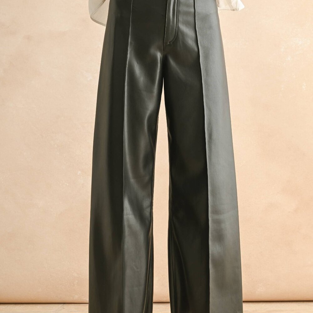 Faux Leather Trouser